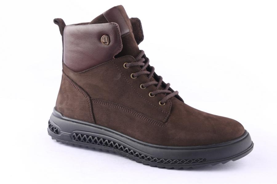 D.moro Shoes Men Suede Leather Ankle Boots For Winter: M090 Brown (Wholesale)