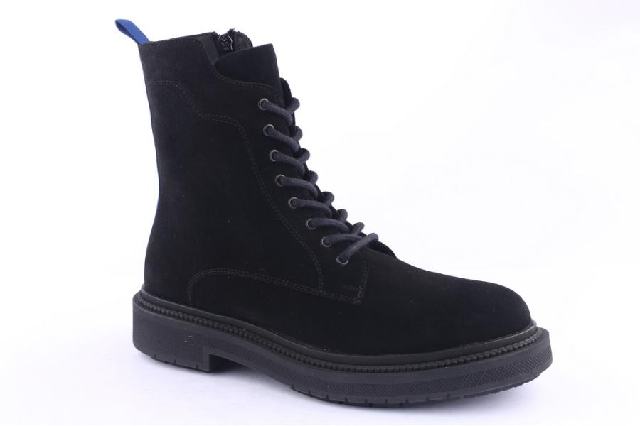 D.moro Shoes Men Suede Leather Ankle Boots For Winter: M12 Black (Wholesale)