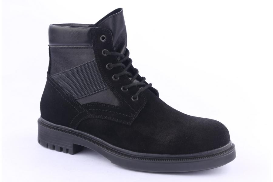 D.moro Shoes Men Suede Leather Ankle Boots For Winter: M15 Black (Wholesale)