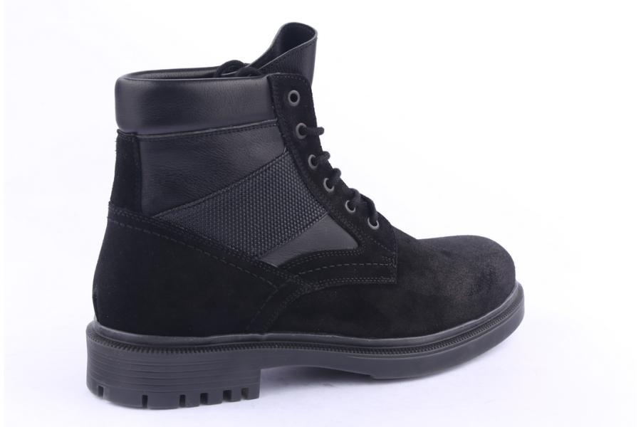 D.moro Shoes Men Suede Leather Ankle Boots For Winter: M15 Black (Wholesale)