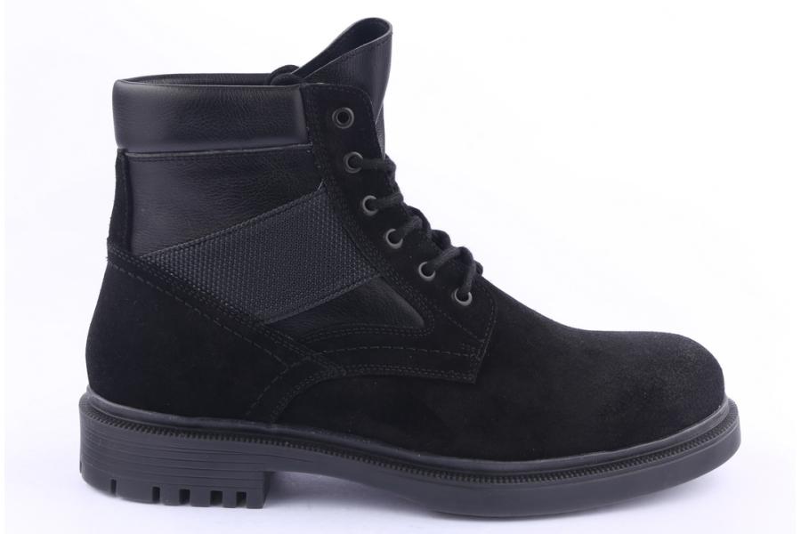 d.moro shoes Men Suede Leather Ankle Boots for Winter: M15 Black (Wholesale)