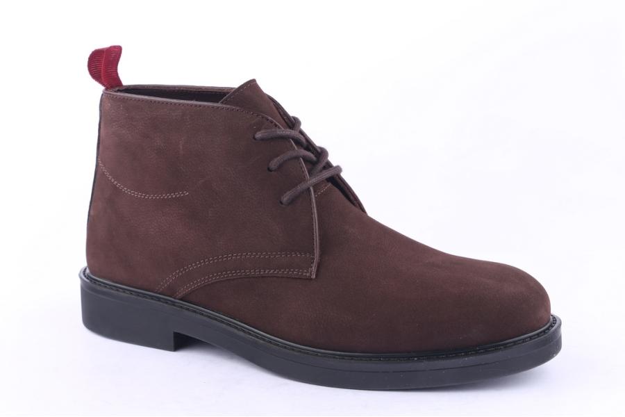 D.moro Shoes Men Suede Leather Ankle Boots For Winter: M19 Brown (Wholesale)