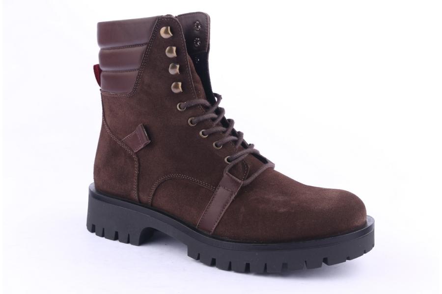 D.moro Shoes Men Suede Leather Ankle Boots For Winter: M21 Brown (Wholesale)