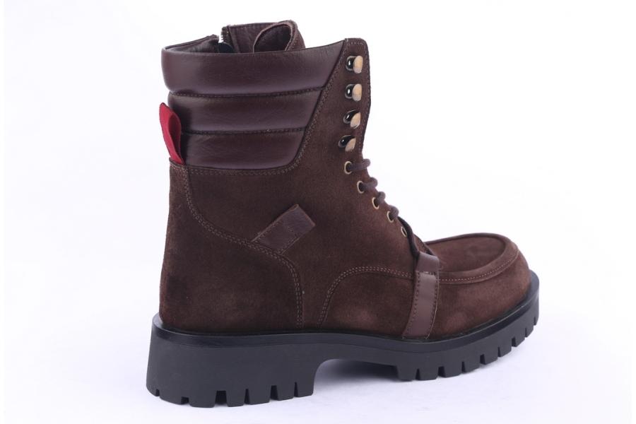 D.moro Shoes Men Suede Leather Ankle Boots For Winter: M22 Brown (Wholesale)