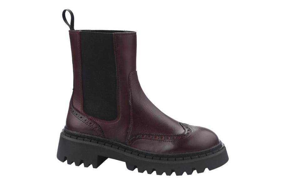 d.moro shoes Women Leather Ankle Boots for Winter: 1029-21 Burgundy (Wholesale)