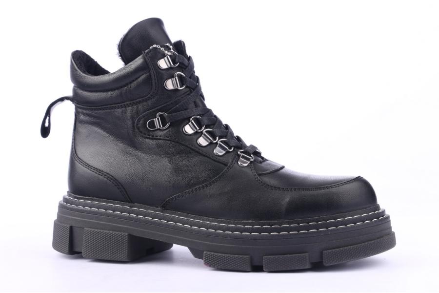 D.moro Shoes Women Leather Ankle Boots For Winter: 20612 Black (Wholesale)