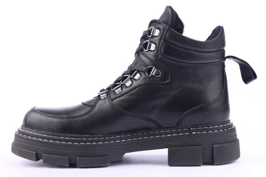 D.moro Shoes Women Leather Ankle Boots For Winter: 20612 Black (Wholesale)