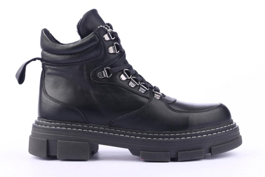 d.moro shoes Women Leather Ankle Boots for Winter: 20612 Black (Wholesale)