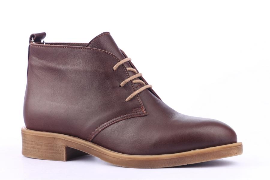 D.moro Shoes Women Leather Ankle Boots For Winter: 211 Brown (Wholesale)