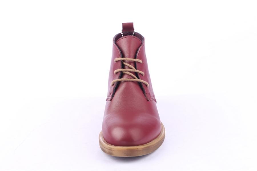 D.moro Shoes Women Leather Ankle Boots For Winter: 211 Burgundy (Wholesale)