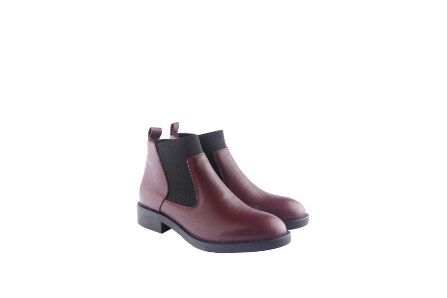 D.moro Shoes Women Leather Ankle Boots For Winter: 213 Maroon (Wholesale)