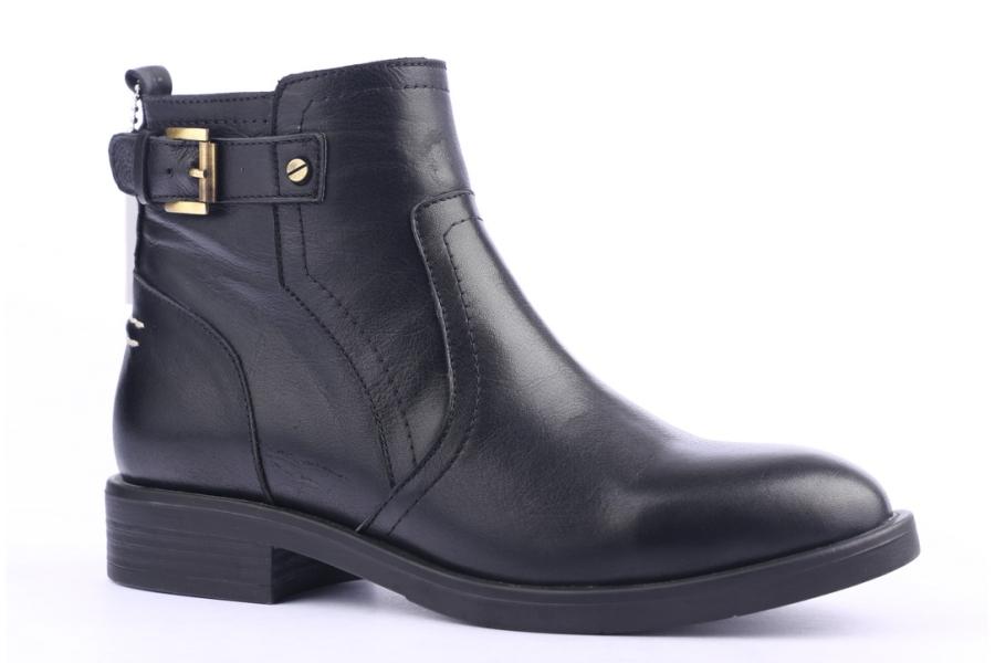 D.moro Shoes Women Leather Ankle Boots For Winter: 215 Black (Wholesale)