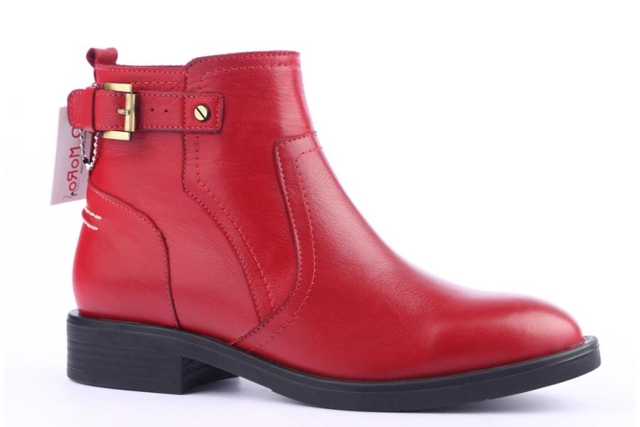 D.moro Shoes Women Leather Ankle Boots For Winter: 215 Red (Wholesale)