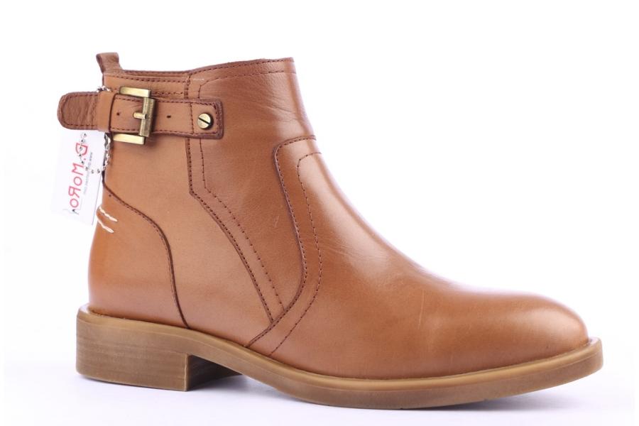 D.moro Shoes Women Leather Ankle Boots For Winter: 215 Tan (Wholesale)