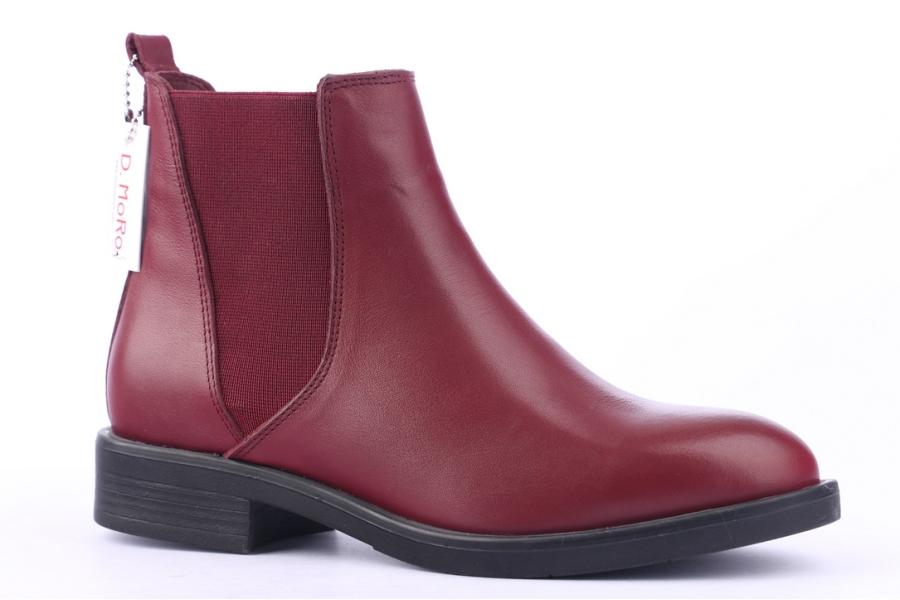 D.moro Shoes Women Leather Ankle Boots For Winter: 216 Maroon (Wholesale)