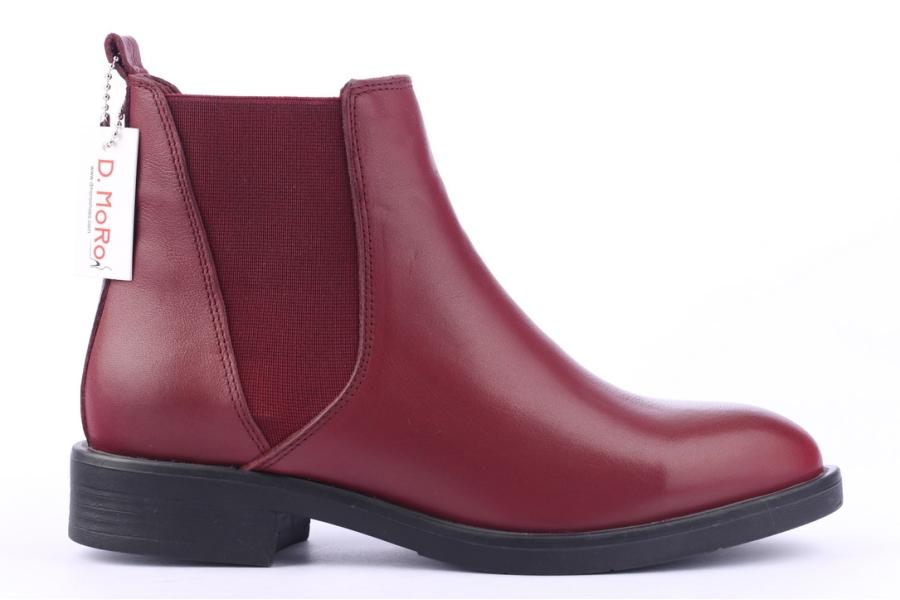 d.moro shoes Women Leather Ankle Boots for Winter: 216 Maroon (Wholesale)
