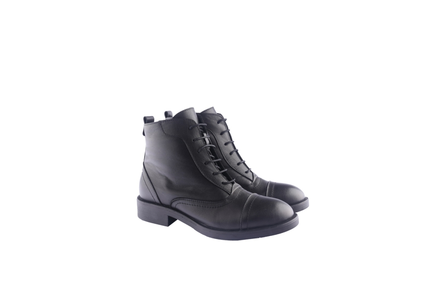 D.moro Shoes Women Leather Ankle Boots For Winter: 217 Black (Wholesale)
