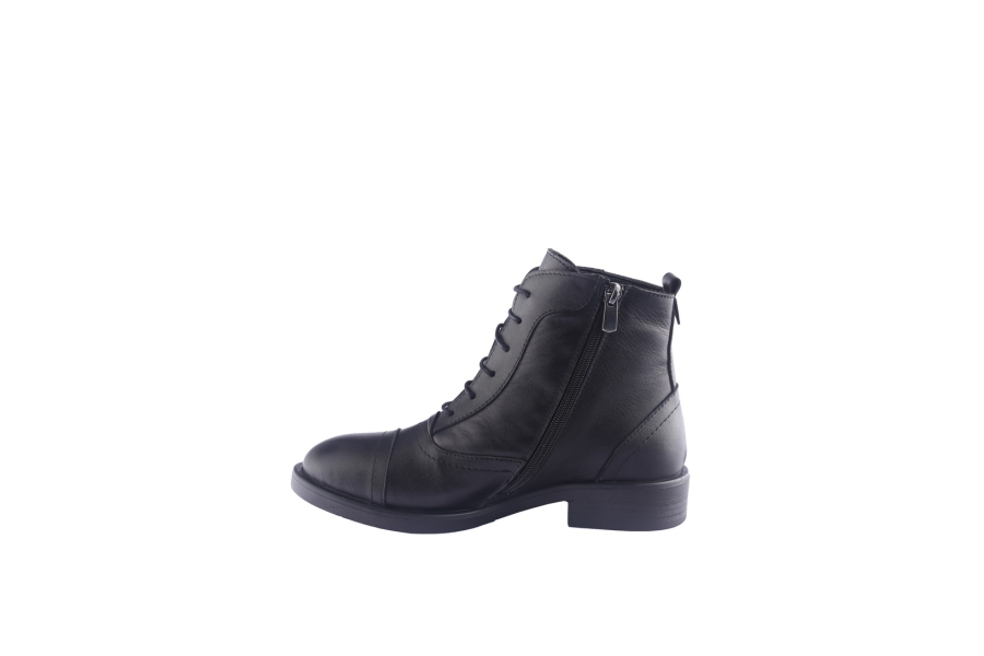 D.moro Shoes Women Leather Ankle Boots For Winter: 217 Black (Wholesale)