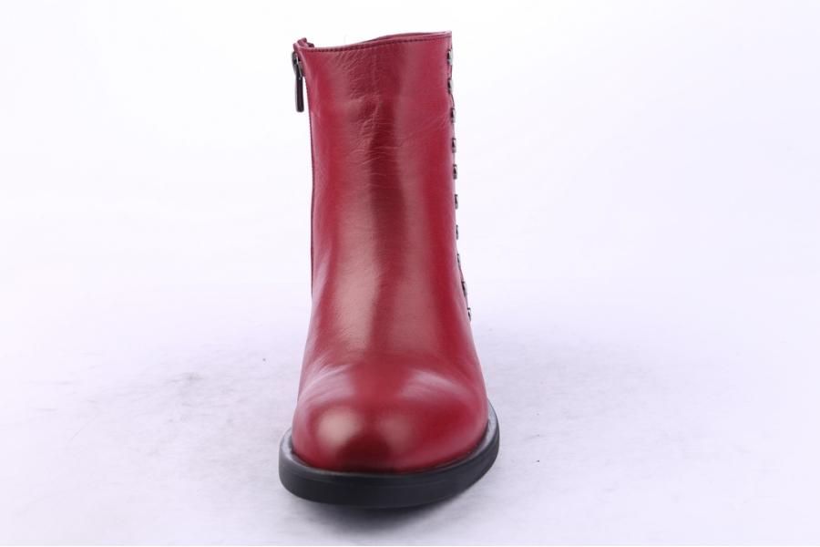 D.moro Shoes Women Leather Ankle Boots For Winter: 218 Burgundy (Wholesale)