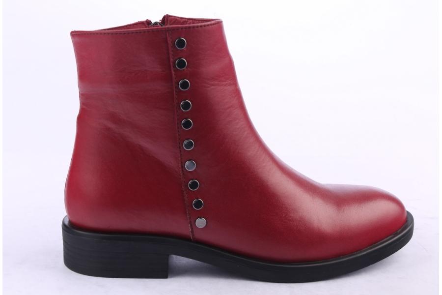 d.moro shoes Women Leather Ankle Boots for Winter: 218 Burgundy (Wholesale)