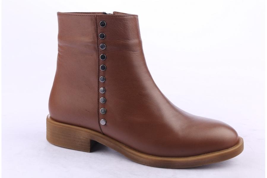 D.moro Shoes Women Leather Ankle Boots For Winter: 218 Tan (Wholesale)