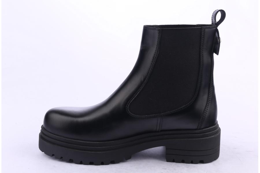 D.moro Shoes Women Leather Ankle Boots For Winter: 252B Black (Wholesale)
