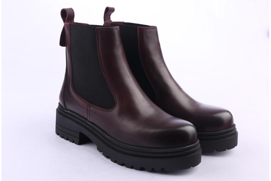 D.moro Shoes Women Leather Ankle Boots For Winter: 252B Burgundy (Wholesale)