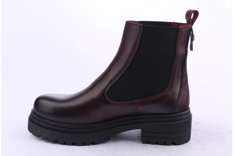 D.moro Shoes Women Leather Ankle Boots For Winter: 252B Burgundy (Wholesale)