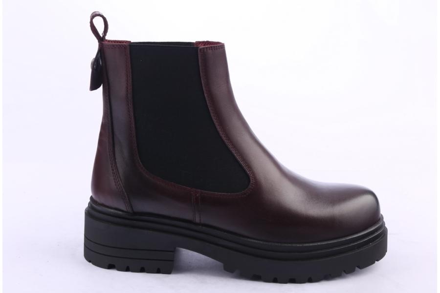 d.moro shoes Women Leather Ankle Boots for Winter: 252B Burgundy (Wholesale)