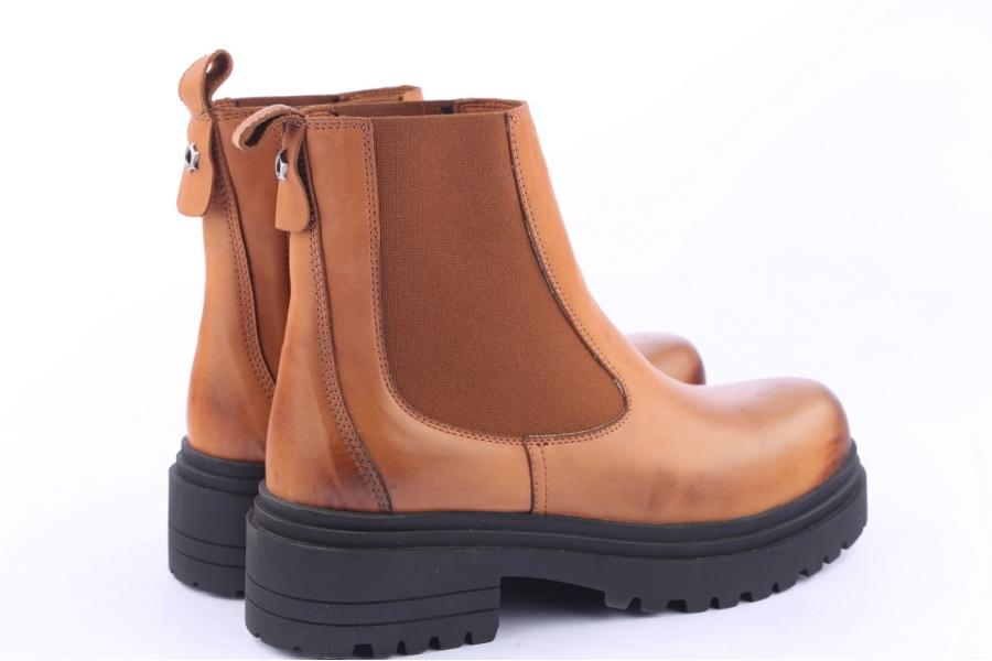 D.moro Shoes Women Leather Ankle Boots For Winter: 252B Tan (Wholesale)