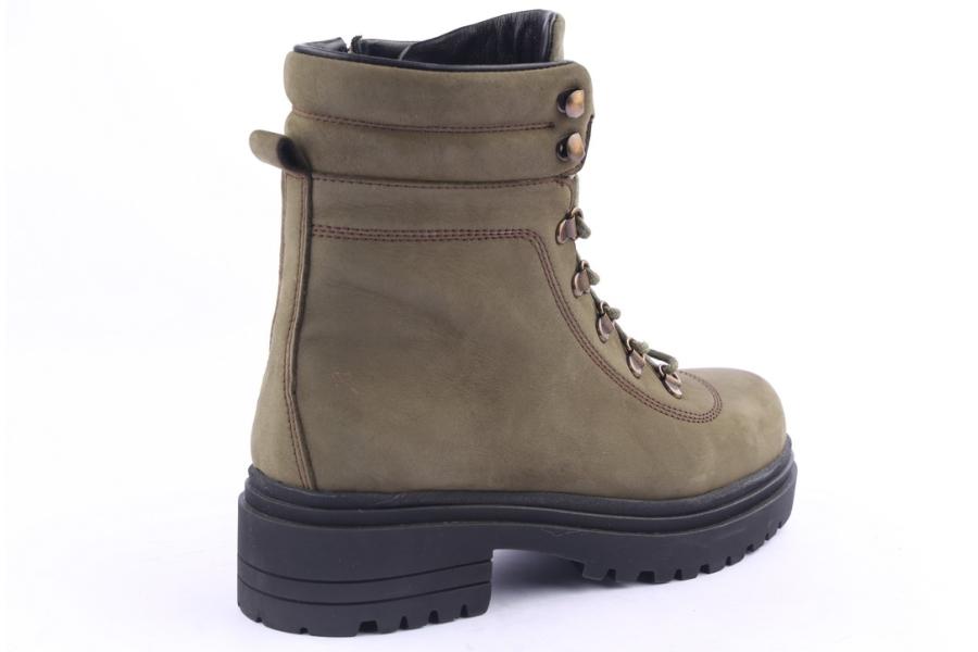 D.moro Shoes Women Leather Ankle Boots For Winter: 252C Khaki (Wholesale)