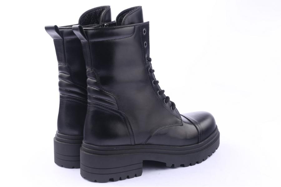 D.moro Shoes Women Leather Ankle Boots For Winter: 252F Black (Wholesale)