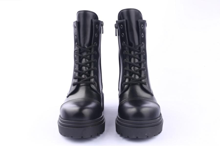 D.moro Shoes Women Leather Ankle Boots For Winter: 252F Black (Wholesale)