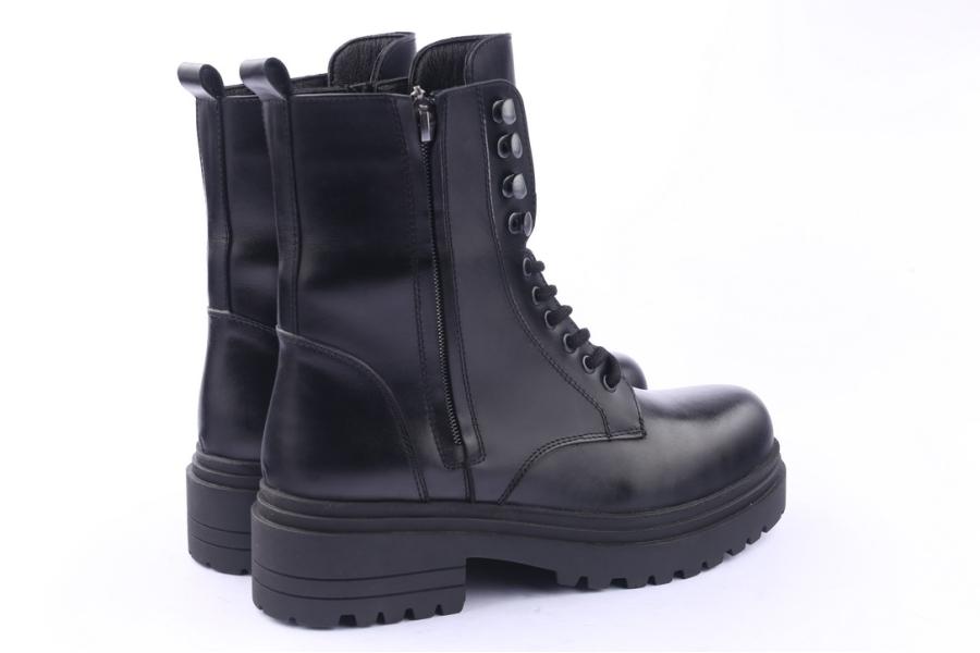 D.moro Shoes Women Leather Ankle Boots For Winter: 252G Black (Wholesale)