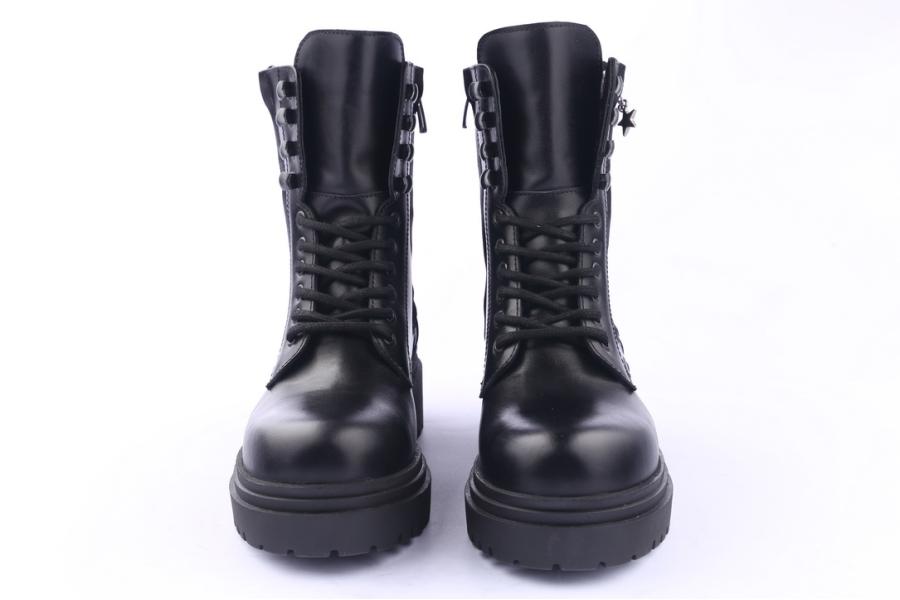 D.moro Shoes Women Leather Ankle Boots For Winter: 252G Black (Wholesale)