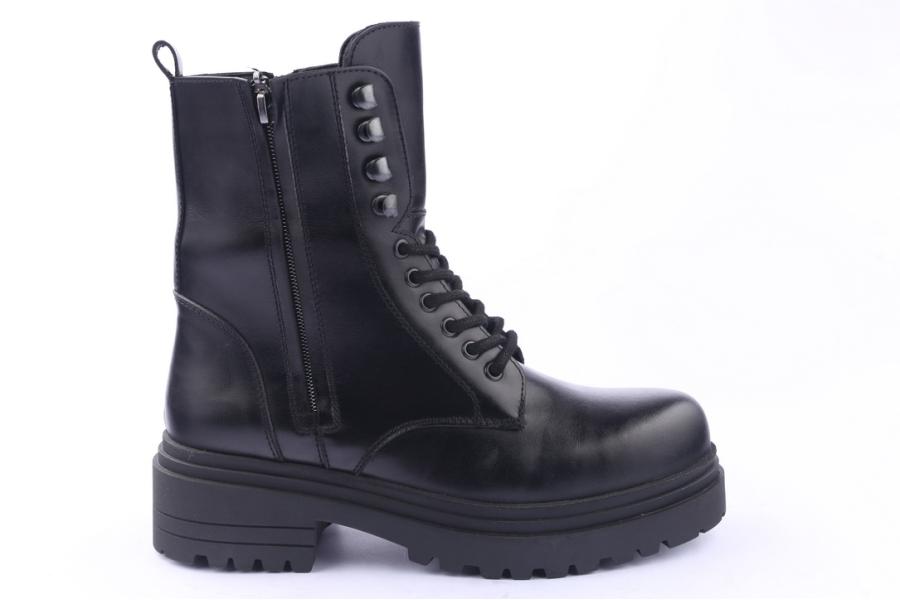 d.moro shoes Women Leather Ankle Boots for Winter: 252G Black (Wholesale)