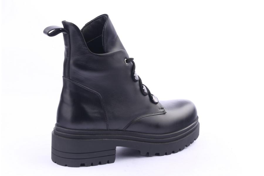 D.moro Shoes Women Leather Ankle Boots For Winter: 252H Black (Wholesale)