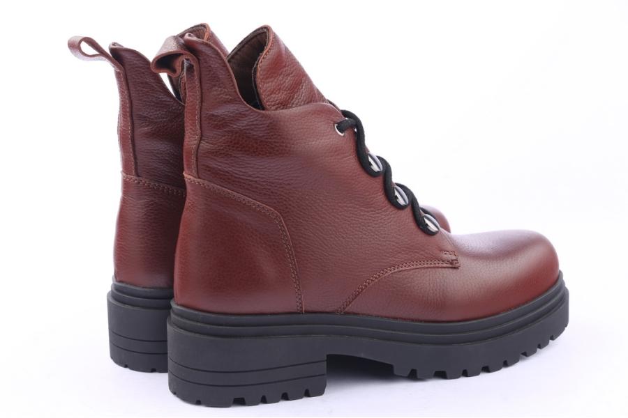 D.moro Shoes Women Leather Ankle Boots For Winter: 252H Brown (Wholesale)