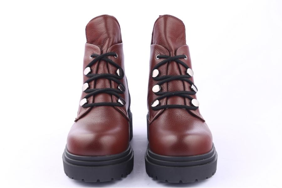 D.moro Shoes Women Leather Ankle Boots For Winter: 252H Brown (Wholesale)