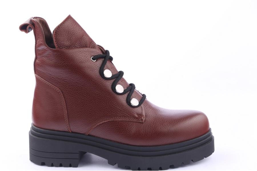 d.moro shoes Women Leather Ankle Boots for Winter: 252H Brown (Wholesale)