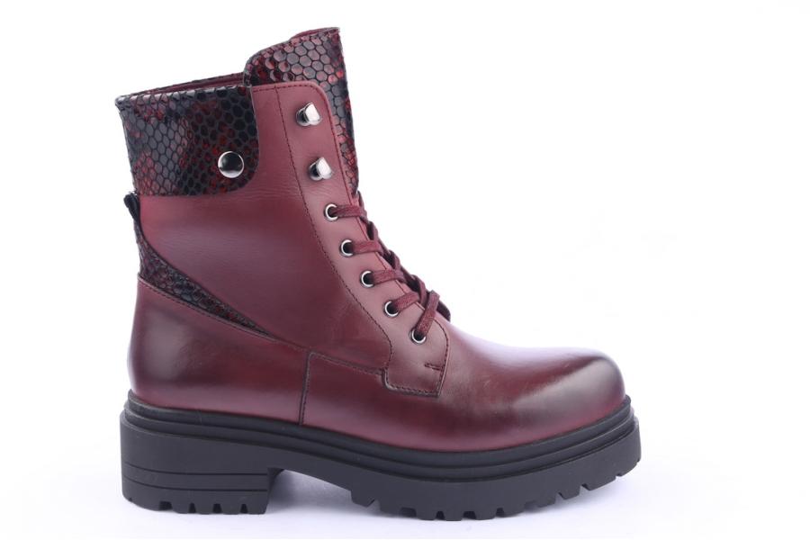 d.moro shoes Women Leather Ankle Boots for Winter: 252I Burgundy (Wholesale)