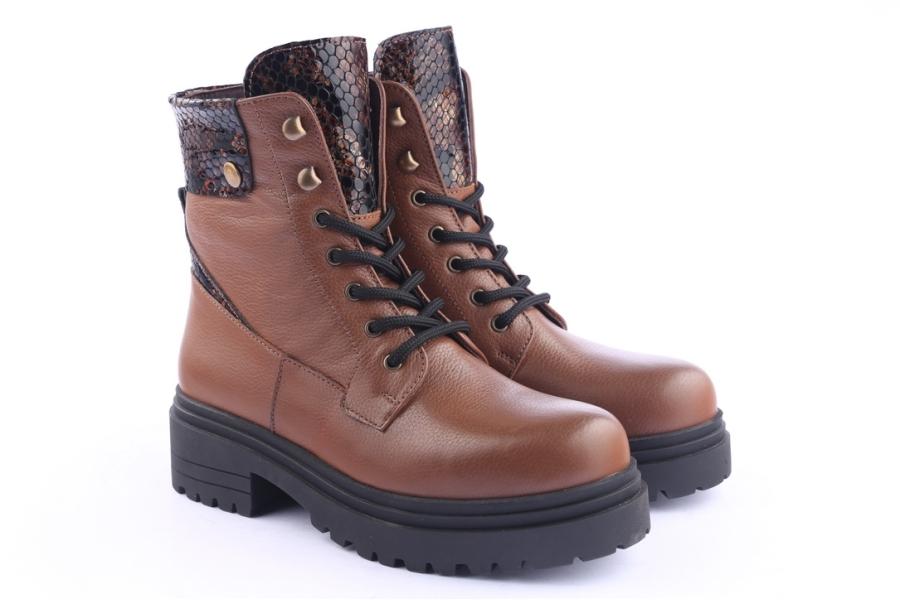 D.moro Shoes Women Leather Ankle Boots For Winter: 252I Light Brown (Wholesale)