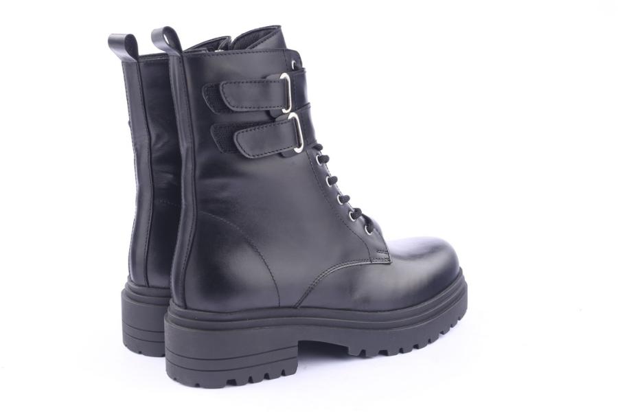 D.moro Shoes Women Leather Ankle Boots For Winter: 252J Black (Wholesale)