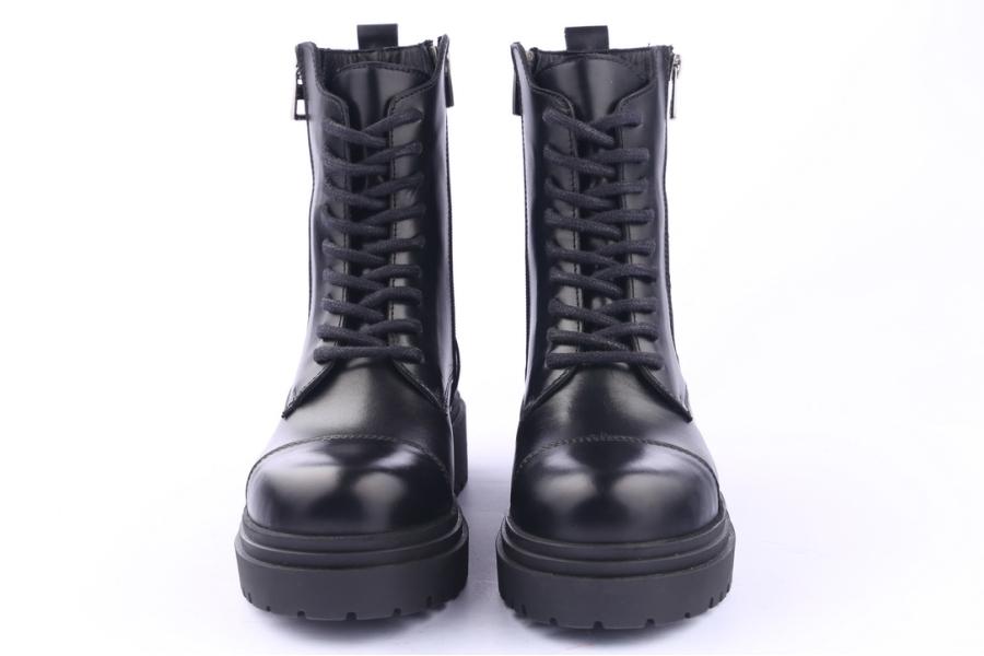 D.moro Shoes Women Leather Ankle Boots For Winter: 252L Black (Wholesale)