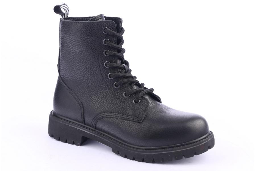 D.moro Shoes Women Leather Ankle Boots For Winter: 320 Black (Wholesale)