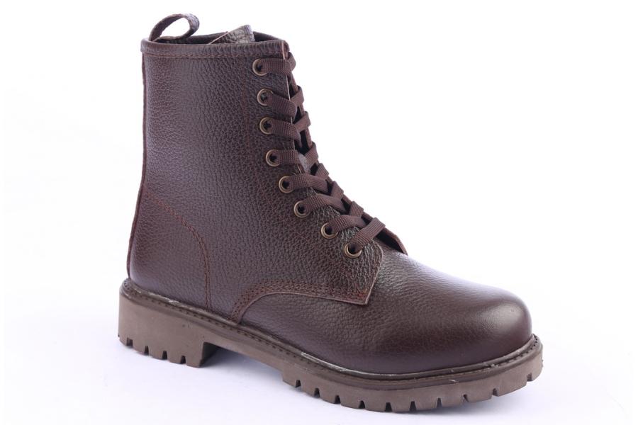 D.moro Shoes Women Leather Ankle Boots For Winter: 321 Brown (Wholesale)