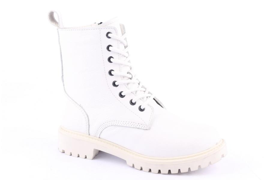 D.moro Shoes Women Leather Ankle Boots For Winter: 321 White (Wholesale)