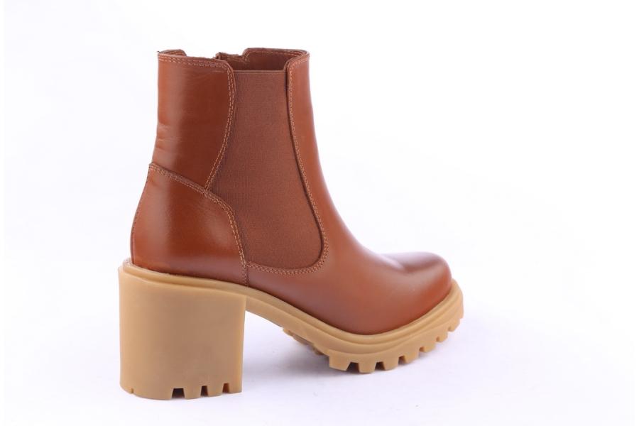 D.moro Shoes Women Leather Ankle Boots For Winter: 4576 Tan (Wholesale)
