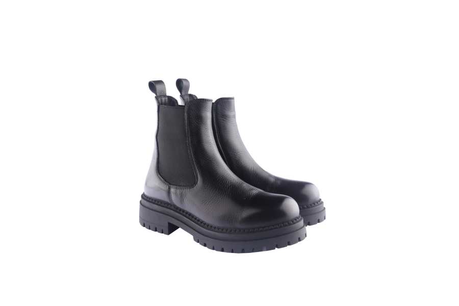 D.moro Shoes Women Leather Ankle Boots For Winter: 476A Black (Wholesale)