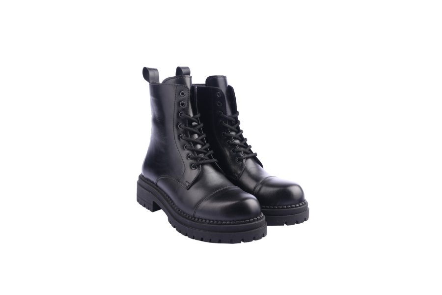 D.moro Shoes Women Leather Ankle Boots For Winter: 476C Black (Wholesale)